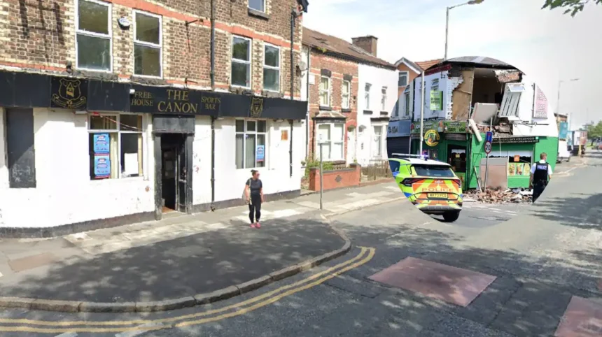 Road Closed After Partial Collapse in Anfield