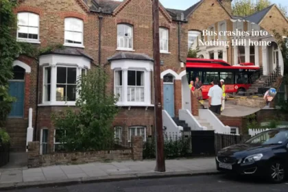 Single-Decker Bus Hits House in North Kensington
