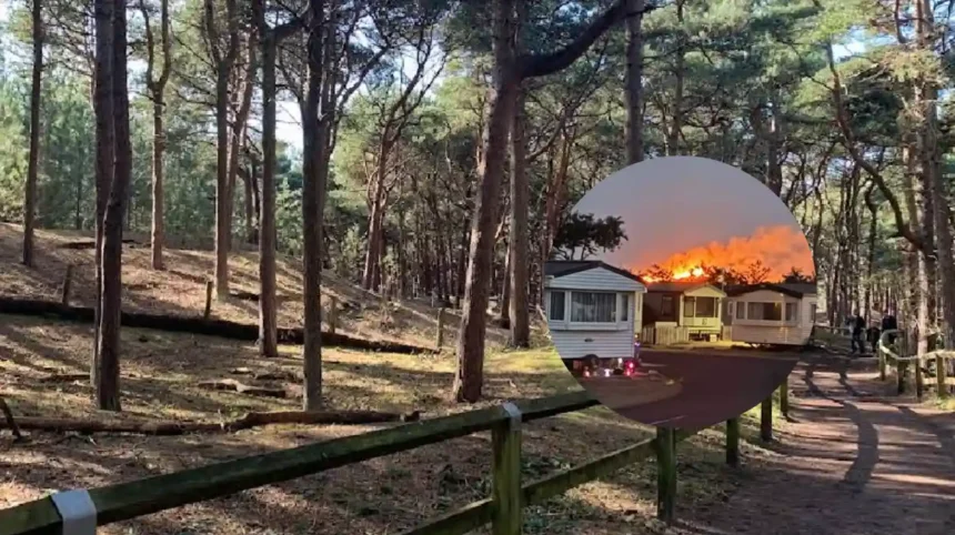 Firefighters Battle Huge Blaze at Formby Dunes