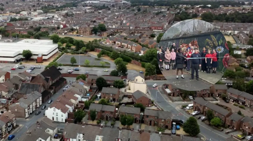 UK longest mural in Bootle promotes active school travel